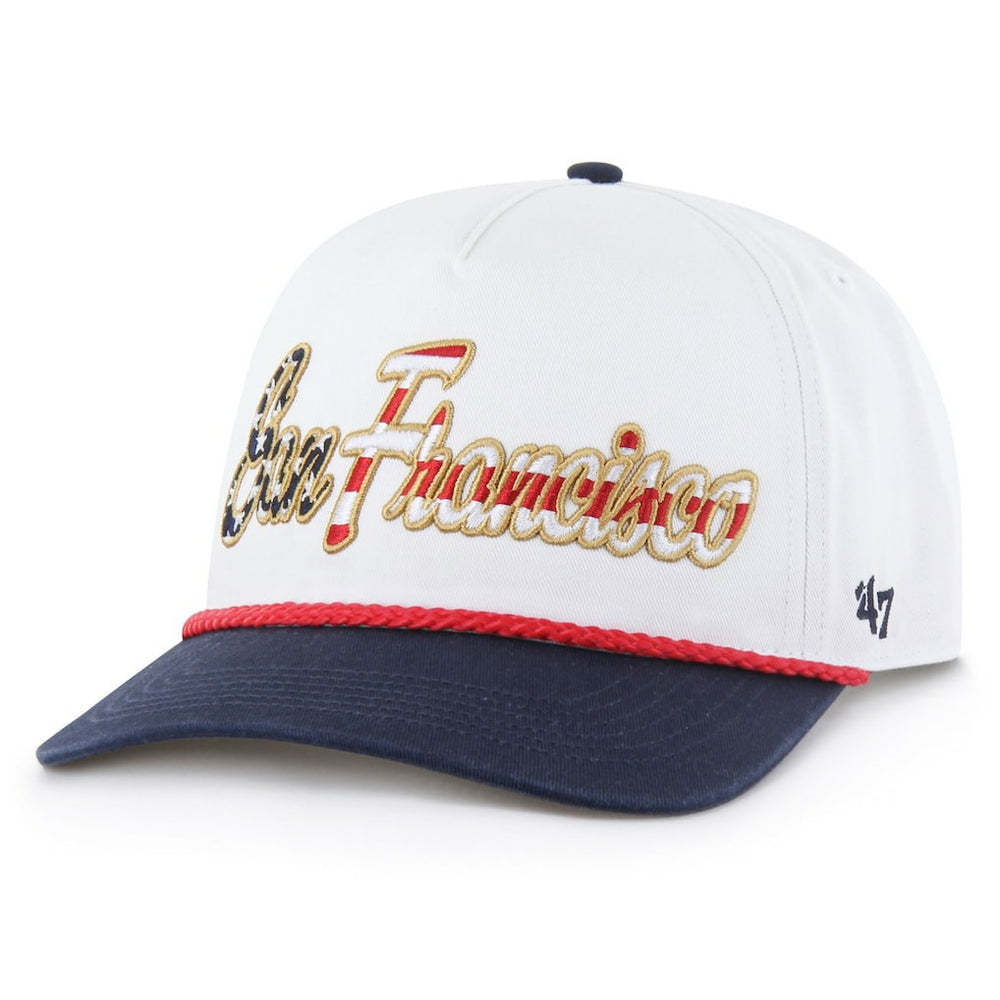 San Francisco 49ers '47 Patriotic Overhand Hitch Adjustable Hat - White cheap