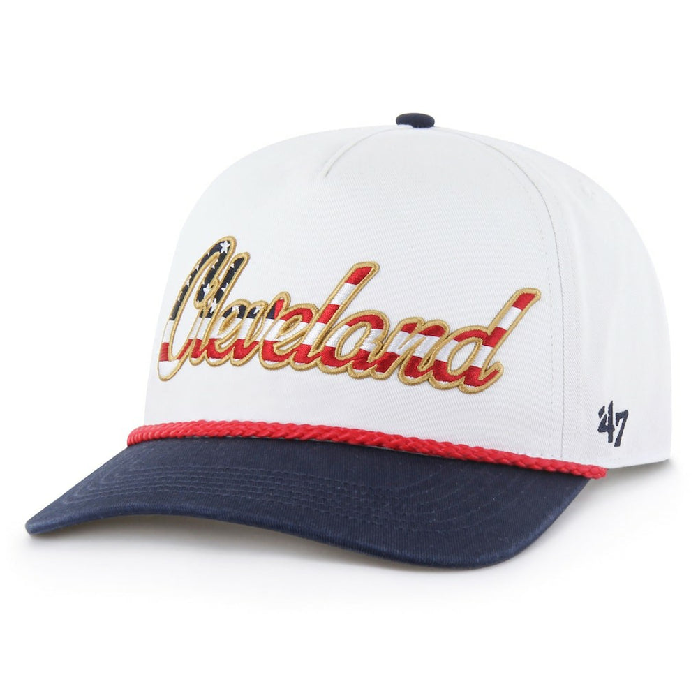 Cleveland Browns '47 Patriotic Overhand Hitch Adjustable Hat - White on sale