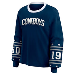 Dallas Cowboys WEAR by Erin Andrews Women's Sport Long-Sleeve T-Shirt - Navy online