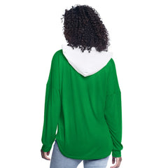 Boston Celtics G-III 4Her by Carl Banks Women's Bench Player Oversized Long Sleeve Hooded Top - Kelly Green outlet