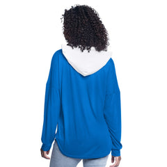 Dallas Mavericks G-III 4Her by Carl Banks Women's Bench Player Oversized Long Sleeve Hooded Top sale - Blue discount