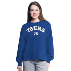 Philadelphia 76ers G-III 4Her by Carl Banks Women's Athletic Pullover Sweatshirt - Royal outlet