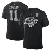 Anze Kopitar Los Angeles Kings Fanatics Authentic Stack Name & Number T-Shirt - Black T-shirts