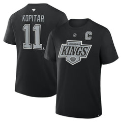 Anze Kopitar Los Angeles Kings Fanatics Authentic Stack Name & Number T-Shirt - Black T-shirts
