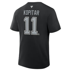 Anze Kopitar Los Angeles Kings Fanatics Authentic Stack Name & Number T-Shirt - Black T-shirts