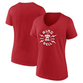 Philadelphia 76ers Women's Huddle V-Neck T-Shirt - Red on sale