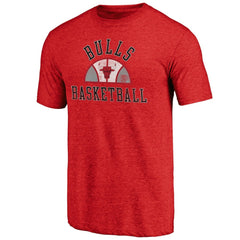 Chicago Bulls Half Classic Tri-Blend T-Shirt sale - Red shop