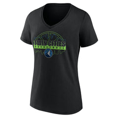 Minnesota Timberwolves Women's Core Hometown Launch V-Neck T-Shirt - Black cheap