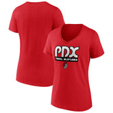 Portland Trail Blazers Women's Team Pride V-Neck T-Shirt - Red outlet