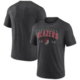 Portland Trail Blazers Backboard Tri-Blend T-Shirt - Charcoal shop