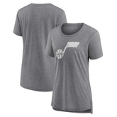 Utah Jazz Women's Distressed Logo Tri-Blend T-Shirt - Gray online