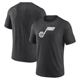Utah Jazz Distressed Tri-Blend T-Shirt - Charcoal for sale