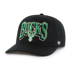 Milwaukee Bucks '47 Every Time Past Champs Hitch Adjustable Hat - Black shop