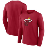 Miami Heat Primary Logo Long Sleeve T-Shirt - Red for sale