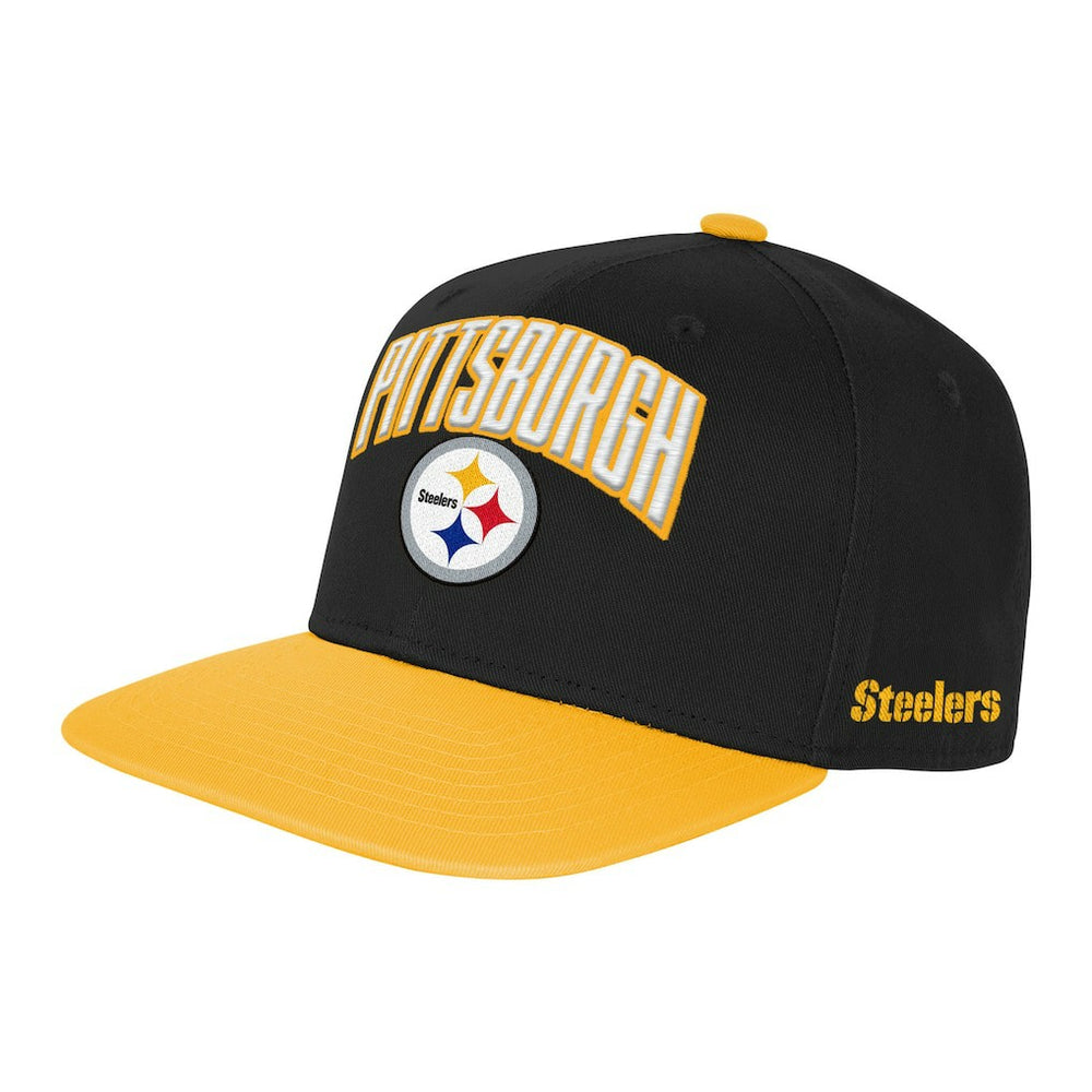 Pittsburgh Steelers Outerstuff Youth Essentials Snapback Hat - Black discount