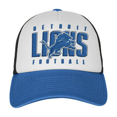 Detroit Lions Youth Essentials Trucker Adjustable Hat - White/Blue online