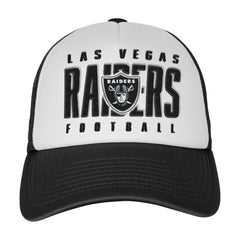 Las Vegas Raiders Youth Essentials Trucker Adjustable Hat - White/Black discount