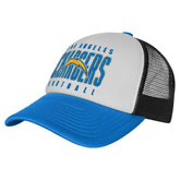 Los Angeles Chargers Youth Essentials Trucker Adjustable Hat - White/Powder Blue for sale
