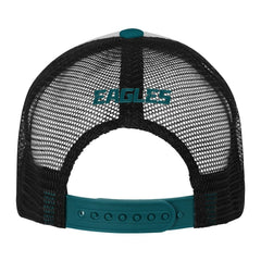 Philadelphia Eagles Youth Essentials Trucker Adjustable Hat - White/Midnight Green for sale