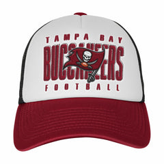 Tampa Bay Buccaneers Youth Essentials Trucker Adjustable Hat - White/Red online