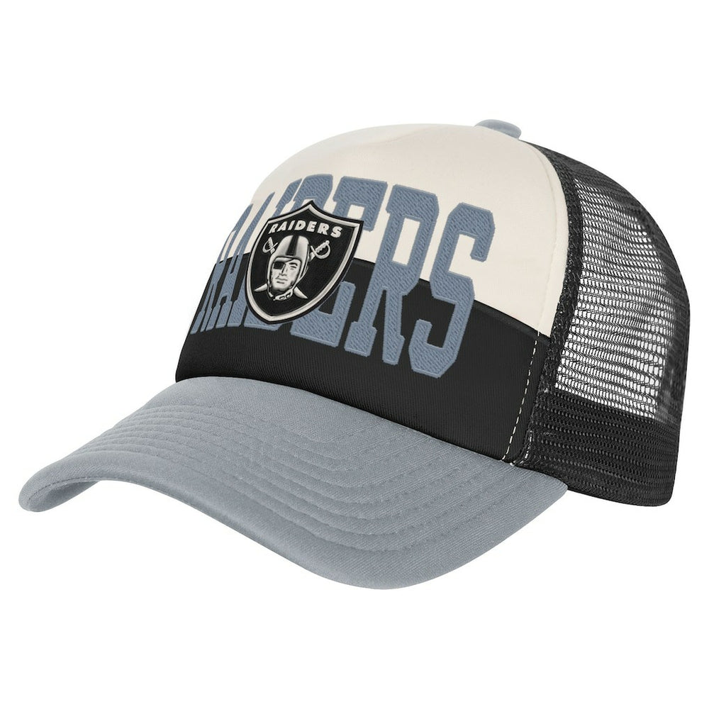 Las Vegas Raiders Youth Modern Fan Trucker Adjustable Hat - White/Silver cheap