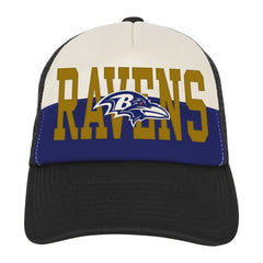 Baltimore Ravens Youth Modern Fan Trucker Adjustable Hat - White/Black outlet