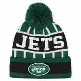 New York Jets Outerstuff Youth Go Fast Cuffed Knit Hat with Pom - Green on sale
