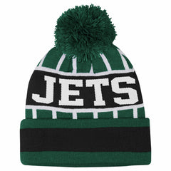 New York Jets Outerstuff Youth Go Fast Cuffed Knit Hat with Pom - Green on sale