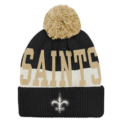 New Orleans Saints Outerstuff Youth Modern Fan Cuffed Knit Hat with Pom - Black online