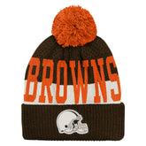 Cleveland Browns Outerstuff Youth Modern Fan Cuffed Knit Hat with Pom - Brown for sale