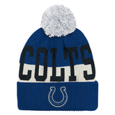 Indianapolis Colts Outerstuff Youth Modern Fan Cuffed Knit Hat with Pom - Royal cheap