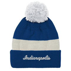 Indianapolis Colts Outerstuff Youth Modern Fan Cuffed Knit Hat with Pom - Royal cheap