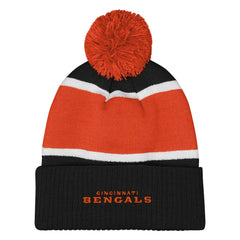 Cincinnati Bengals Outerstuff Girls Let's Play Cuffed Knit Hat with Pom - Black for sale