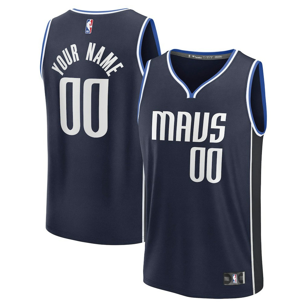 Dallas Mavericks Fast Break Custom Jersey sale - Statement Editi- Navy outlet