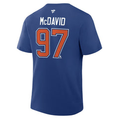 Connor McDavid Edmonton Oilers Fanatics Authentic Stack Name & Number T-Shirt - Royal T-shirts