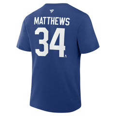 Auston Matthews Toronto Maple Leafs Fanatics Authentic Stack Name & Number T-Shirt - Blue T-shirts