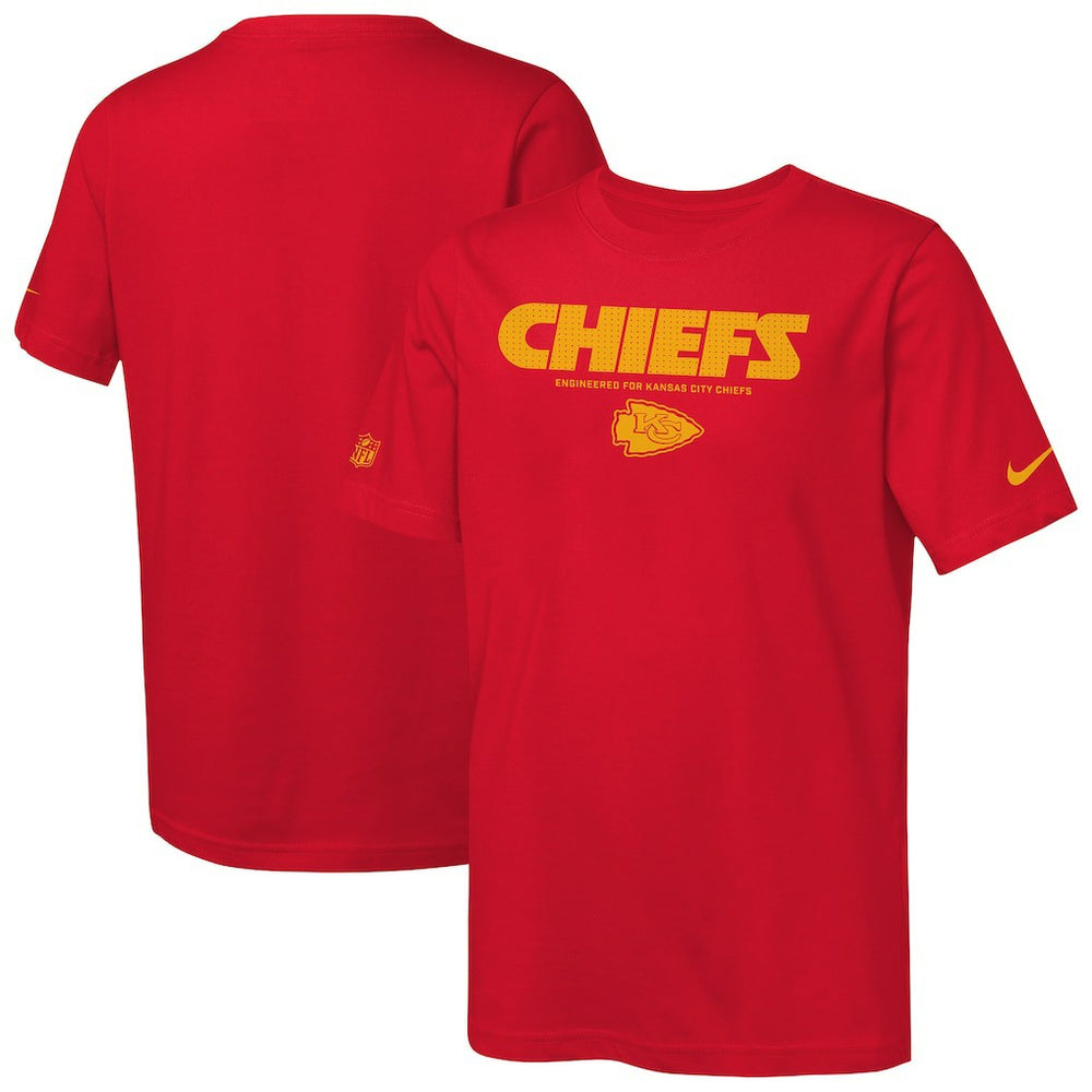 Kansas City Chiefs Youth Sideline Team Issue T-Shirt - Red for sale