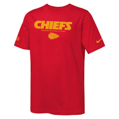 Kansas City Chiefs Youth Sideline Team Issue T-Shirt - Red for sale