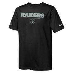 Las Vegas Raiders Youth Sideline Team Issue T-Shirt - Black for sale