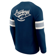 Dallas Cowboys Darius Rucker Collection Waffle-Knit Raglan Long Sleeve Henley T-Shirt - Navy sale