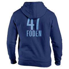 Phil Foden Manchester City 1863FC Player Fleece Pullover Hoodie Discount - Navy