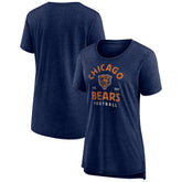 Chicago Bears Women's Vintage Arch Tri-Blend T-Shirt - Navy discount