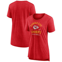 Kansas City Chiefs Women's Vintage Arch Tri-Blend T-Shirt - Red outlet