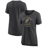 New Orleans Saints Women's Vintage Arch Tri-Blend T-Shirt - Charcoal for sale