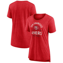 San Francisco 49ers Women's Vintage Arch Tri-Blend T-Shirt - Scarlet online