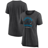 Carolina Panthers Women's Vintage Arch Tri-Blend T-Shirt - Charcoal sale
