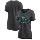 Jacksonville Jaguars Women's Vintage Arch Tri-Blend T-Shirt - Charcoal for sale