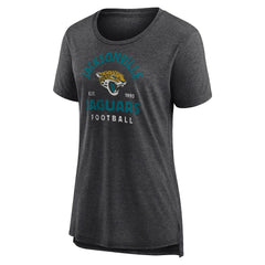 Jacksonville Jaguars Women's Vintage Arch Tri-Blend T-Shirt - Charcoal for sale