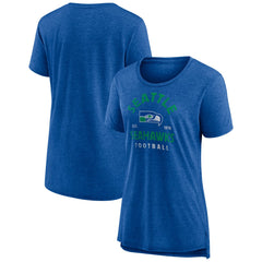 Seattle Seahawks Women's Vintage Arch Tri-Blend T-Shirt - Royal on sale