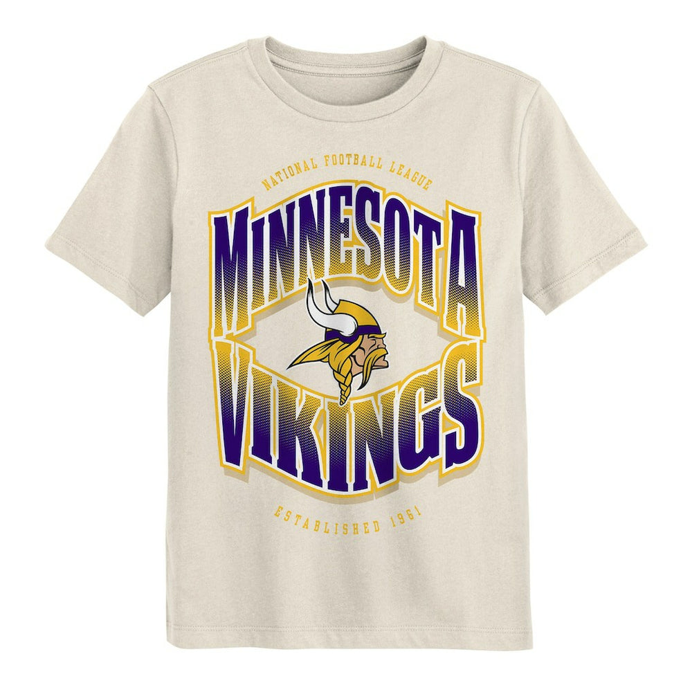 Minnesota Vikings Outerstuff Youth Huddle T-Shirt - Cream on sale
